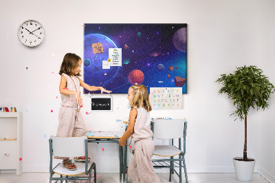 Painel em cortiça Planetas galáxia