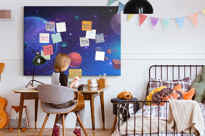 Painel em cortiça Planetas galáxia