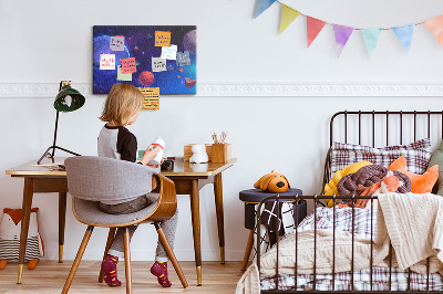 Painel em cortiça Planetas galáxia