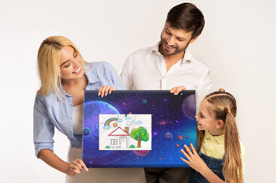 Painel em cortiça Planetas galáxia