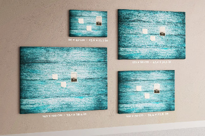 Quadro de aviso de cortiça Madeira velha azul