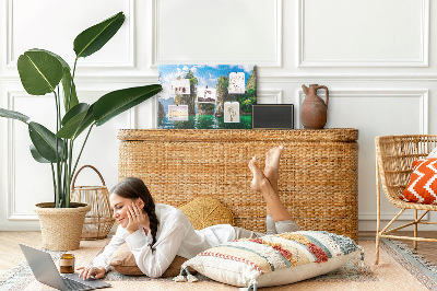 Quadro em cortiça Árvores do lago natureza