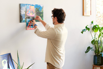 Quadro em cortiça Árvores do lago natureza