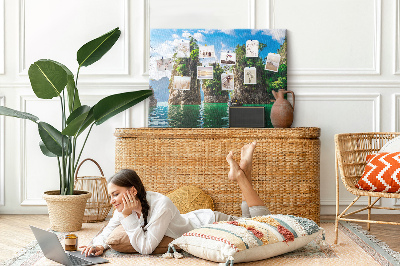 Quadro em cortiça Árvores do lago natureza