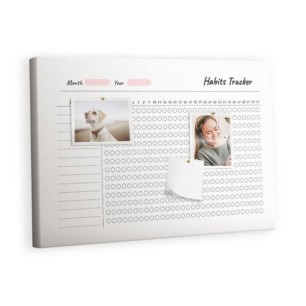 Quadro de aviso de cortiça Rastreamento de hábitos