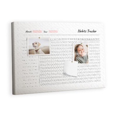 Quadro de aviso de cortiça Rastreamento de hábitos