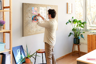 Quadro em cortiça Mapa-múndi vintage