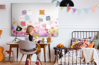 Quadro de aviso de cortiça Flores no prado