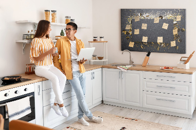 Quadro em cortiça Confete dourado