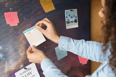 Quadro de aviso de cortiça Mundo da galáxia