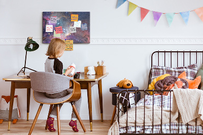 Quadro de aviso de cortiça Mundo da galáxia