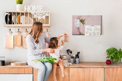 Quadro em cortiça Um buquê de flores