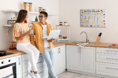 Quadro de aviso de cortiça Cardápio semanal