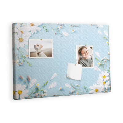 Quadro de aviso de cortiça Moldura de flores