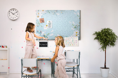 Quadro de aviso de cortiça Moldura de flores