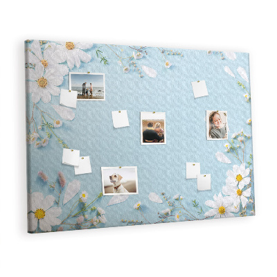 Quadro de aviso de cortiça Moldura de flores