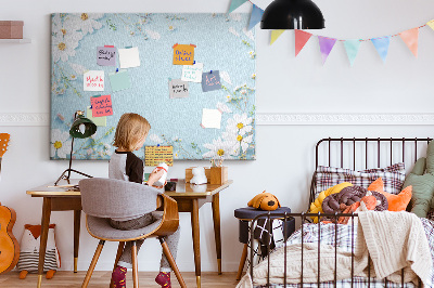 Quadro de aviso de cortiça Moldura de flores