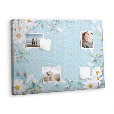 Quadro de aviso de cortiça Moldura de flores