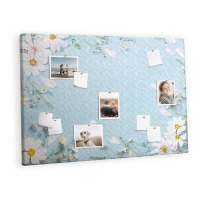 Quadro de aviso de cortiça Moldura de flores