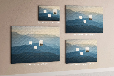 Quadro de aviso de cortiça Paisagem abstrata