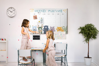 Quadro de aviso de cortiça Planejador infantil