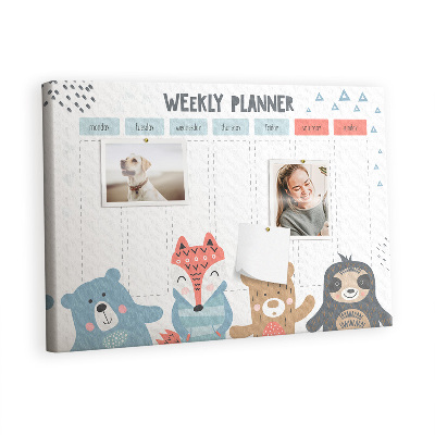 Quadro em cortiça Horário infantil