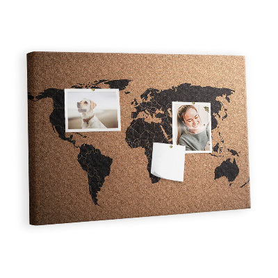 Painel em cortiça Mapa mundial