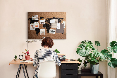 Painel em cortiça Mapa mundial