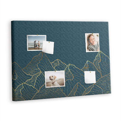 Quadro de aviso de cortiça Esboço das montanhas