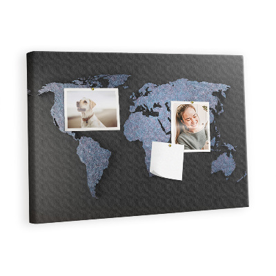 Quadro em cortiça Mapa mundial 3D