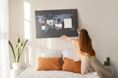 Quadro em cortiça Mapa mundial 3D