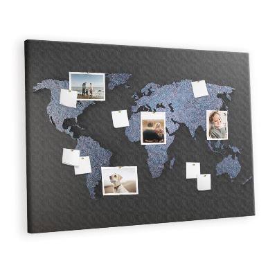 Quadro em cortiça Mapa mundial 3D