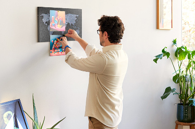 Quadro em cortiça Mapa mundial 3D