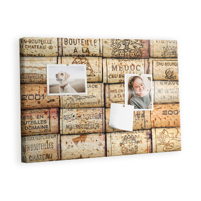 Quadro de aviso de cortiça Rolhas de vinho