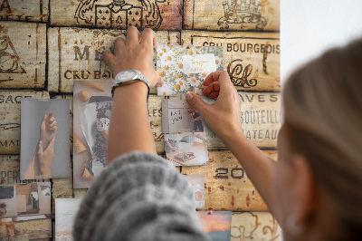 Quadro de aviso de cortiça Rolhas de vinho