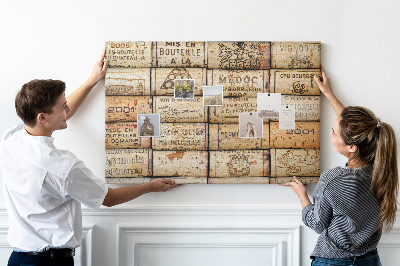 Quadro de aviso de cortiça Rolhas de vinho