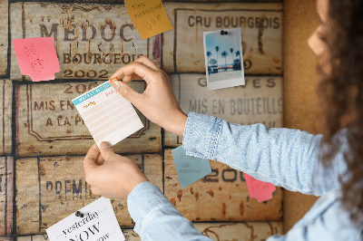 Quadro de aviso de cortiça Rolhas de vinho