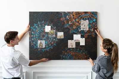 Quadro em cortiça Padrão de mandala