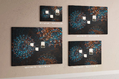 Quadro em cortiça Padrão de mandala