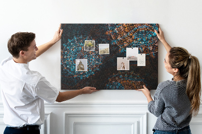 Quadro em cortiça Padrão de mandala