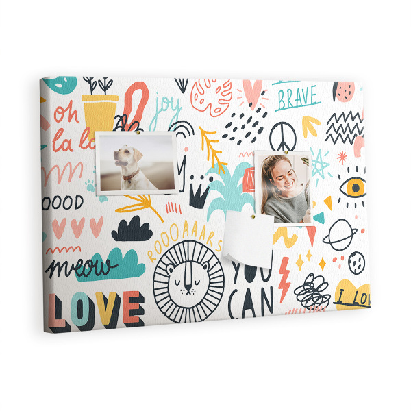 Painel em cortiça Imagens esboços