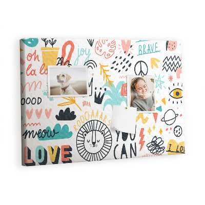 Painel em cortiça Imagens esboços