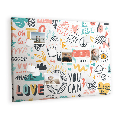 Painel em cortiça Imagens esboços