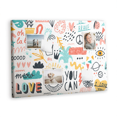 Painel em cortiça Imagens esboços