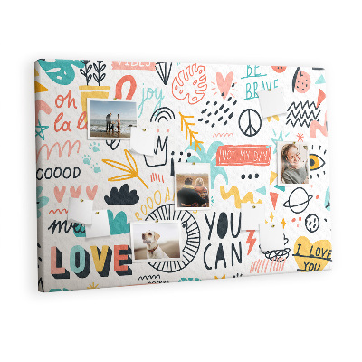 Painel em cortiça Imagens esboços