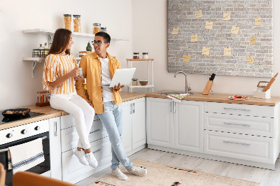 Quadro de aviso de cortiça Parede de tijolos