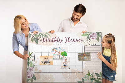 Quadro em cortiça Planejador de rosas