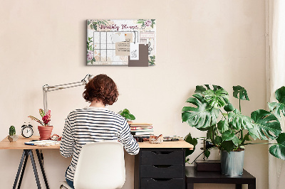 Quadro em cortiça Planejador de rosas