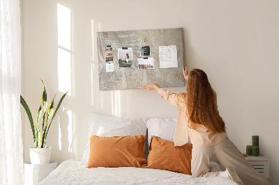 Quadro de aviso de cortiça Sombra de palmeira na areia