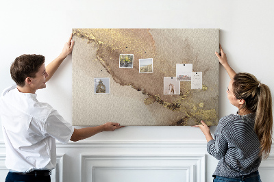 Quadro em cortiça Mármore dourado